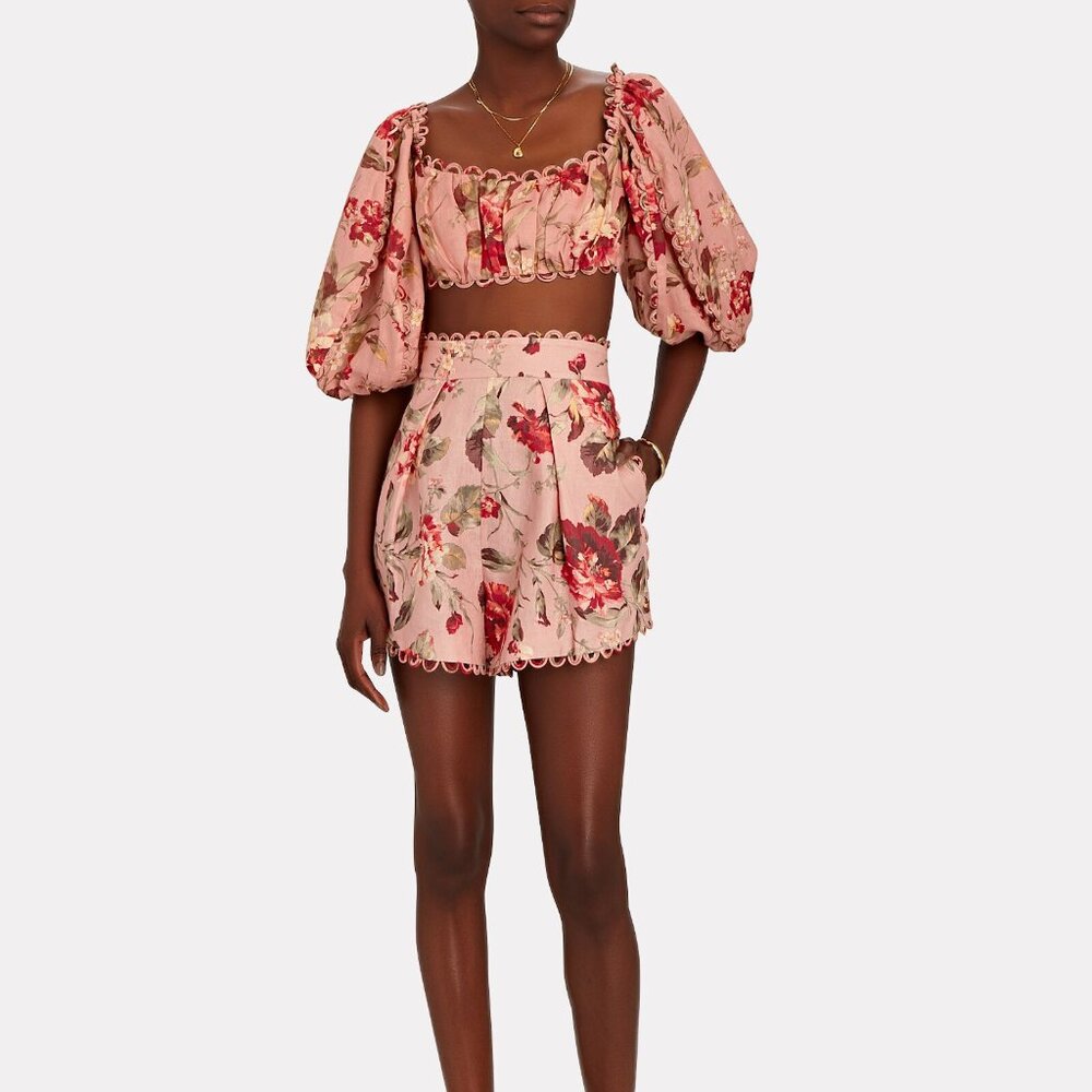 Zimmermann Cassia Scallop Crop Top